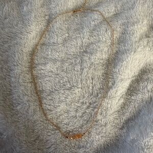 Dainty Gold Tone with Sunstones Necklace